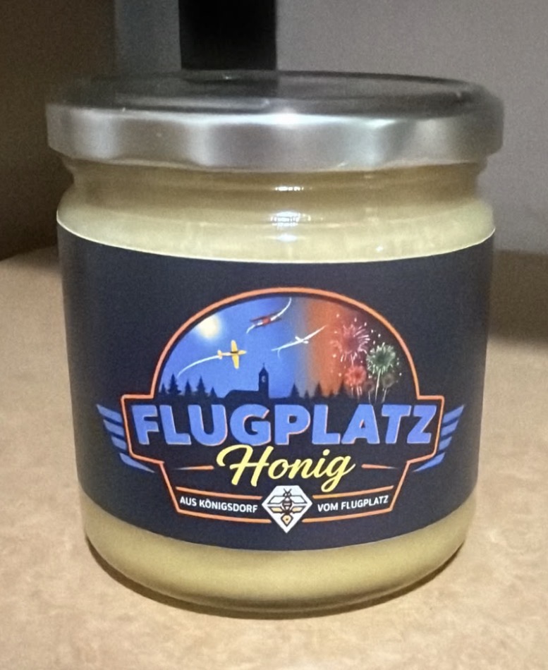Glas Flugplatz Honig aus Königsdorf
